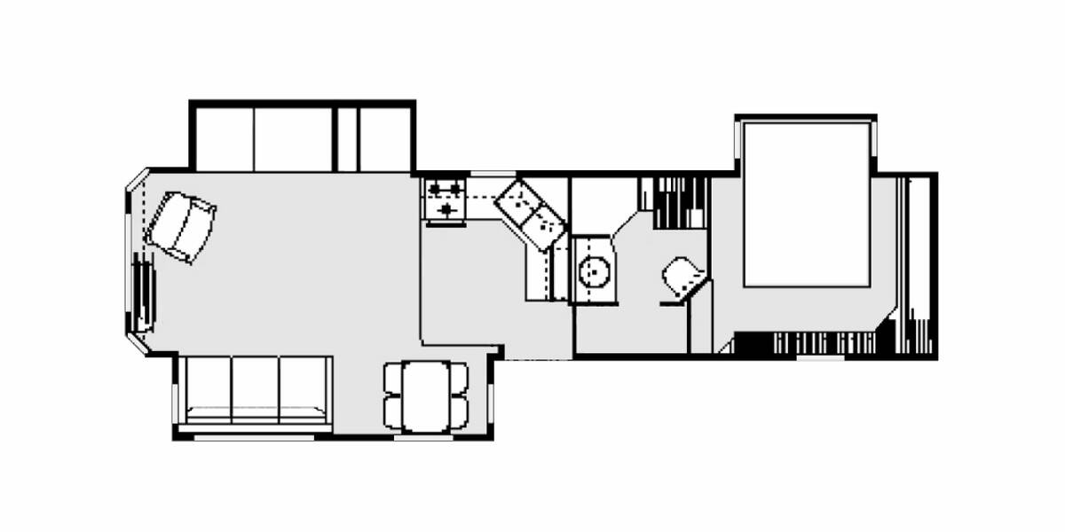 2001 Peterson Excel Classic 33RLE Fifth Wheel at Link RV Minong, Wisconsin STOCK# RVEC16-02 Floor plan Layout Photo