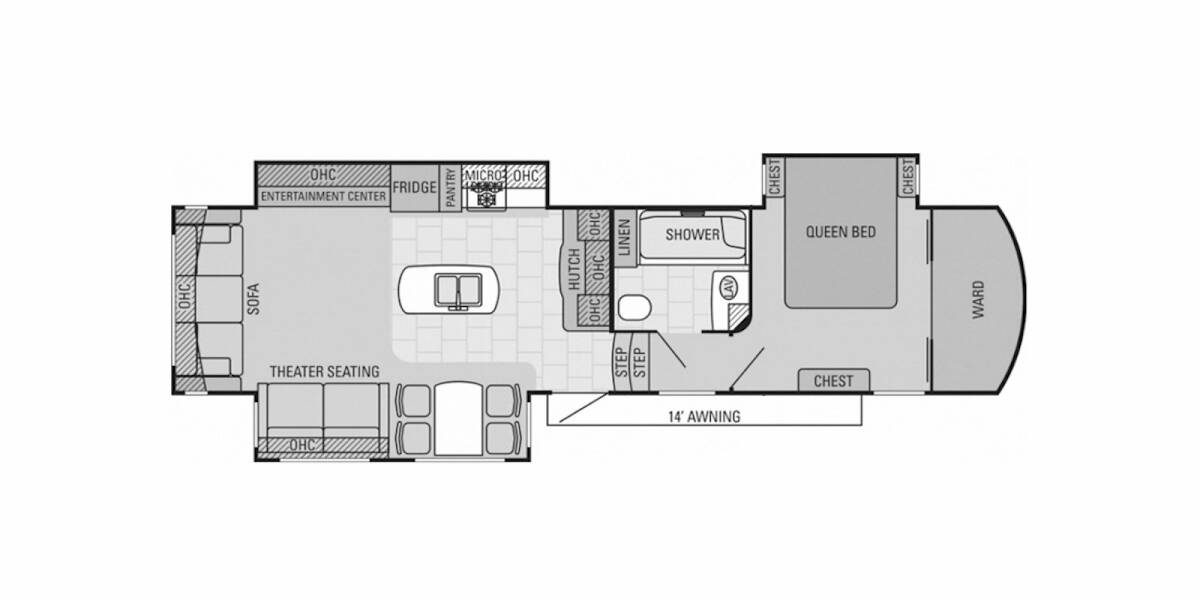 2015 Starcraft Solstice 334CKRS Fifth Wheel at Link RV Minong, Wisconsin STOCK# RL-35 Floor plan Layout Photo