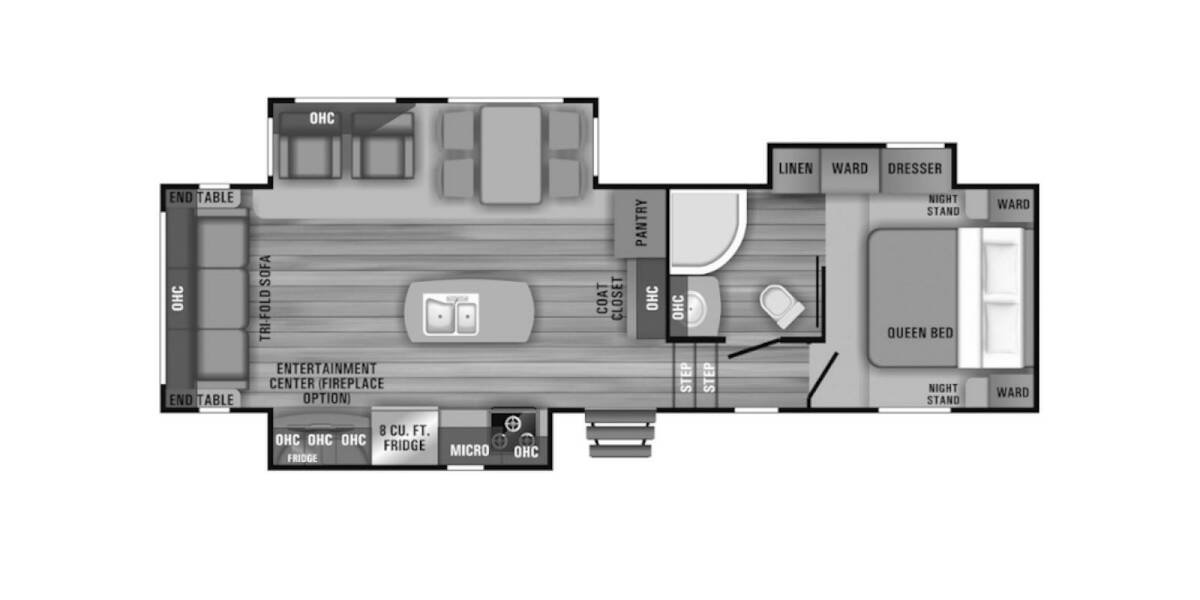 2019 Jayco Eagle HT 28.5RSTS Fifth Wheel at Link RV Minong, Wisconsin STOCK# 24-15A Floor plan Layout Photo