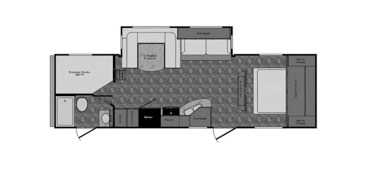2015 Crossroads RV Cruiser Aire 29BH Travel Trailer at Link RV Minong, Wisconsin STOCK# CR15-34 Floor plan Layout Photo