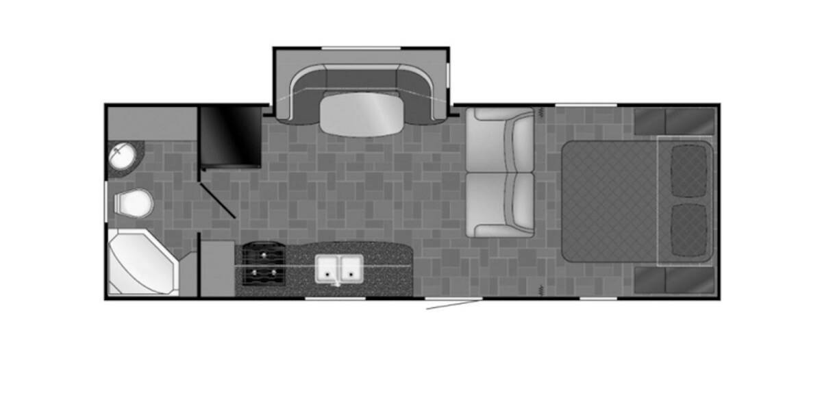 2018 Heartland North Trail Ultra-Lite 22FBS Travel Trailer at Link RV Minong, Wisconsin STOCK# 18-175A Floor plan Layout Photo