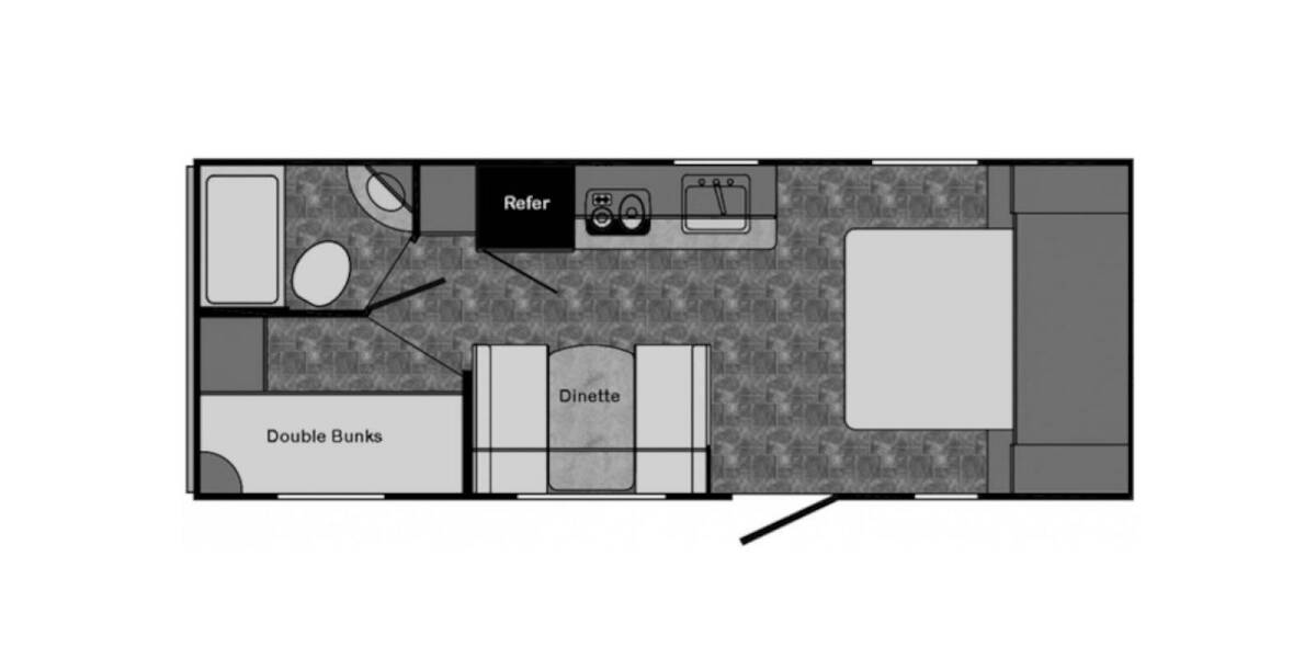 2017 Crossroads Sunset Trail Ultra Lite 221BH Travel Trailer at Link RV Minong, Wisconsin STOCK# S20-19A Floor plan Layout Photo