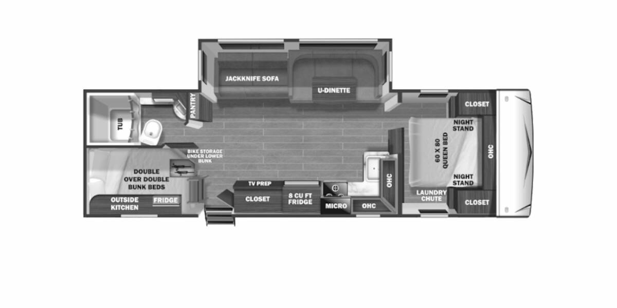 2019 Starcraft Super Lite 281BH Travel Trailer at Link RV Minong, Wisconsin STOCK# S19-97 Floor plan Layout Photo