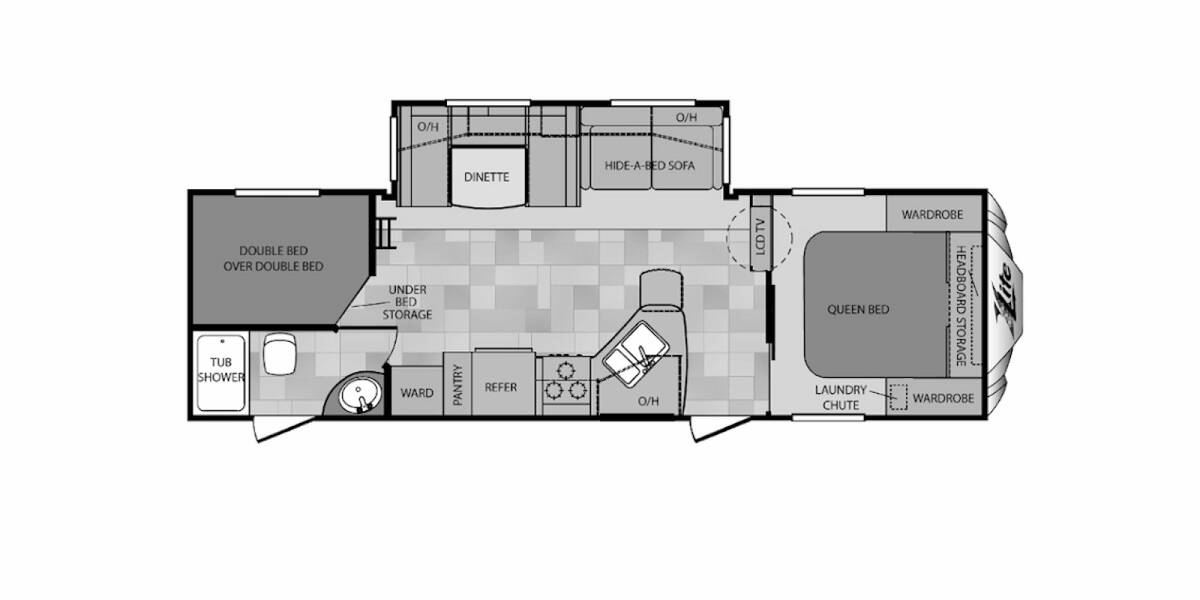 2013 Keystone Cougar X-Lite 28RBS Travel Trailer at Link RV Minong, Wisconsin STOCK# 19-195A Floor plan Layout Photo