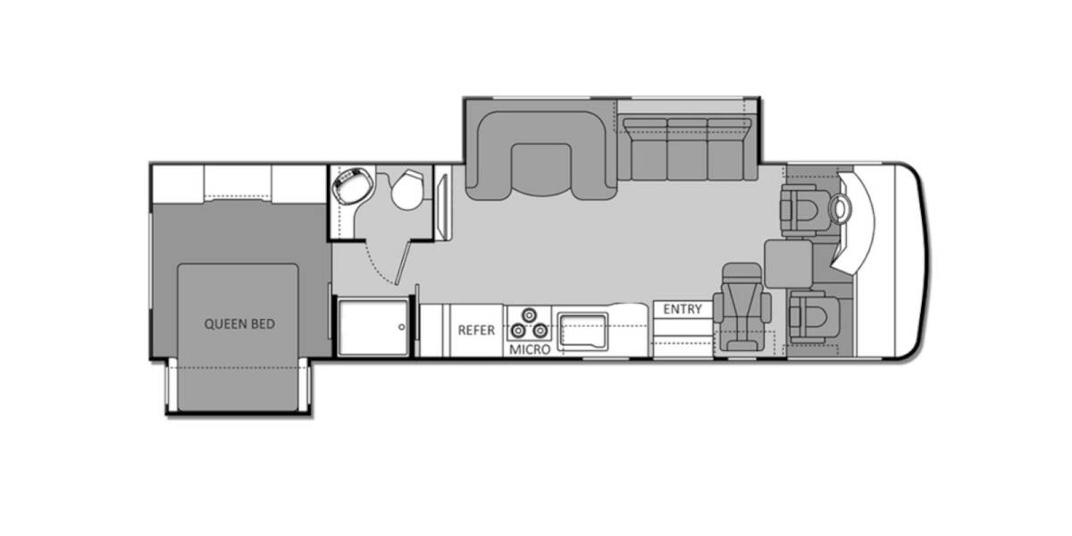 2013 Thor Daybreak Ford 32HD Class A at Link RV Minong, Wisconsin STOCK# 21-28A Floor plan Layout Photo
