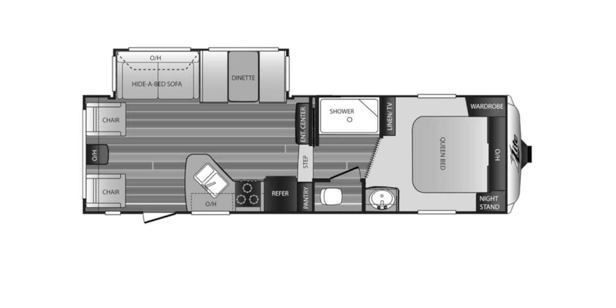 2015 Keystone Cougar X-Lite 26RLS Fifth Wheel at Link RV Minong, Wisconsin STOCK# RV21-11 Floor plan Layout Photo