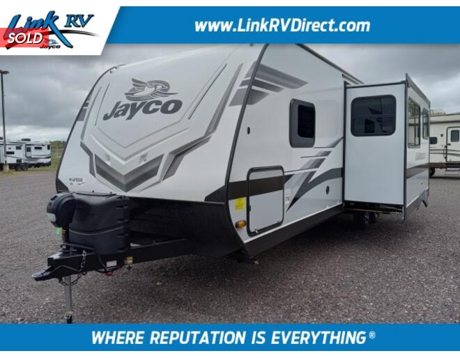 2022 Jayco Jay Feather 27BHB Travel Trailer at Link RV Minong, Wisconsin STOCK# 22-44 Exterior Photo
