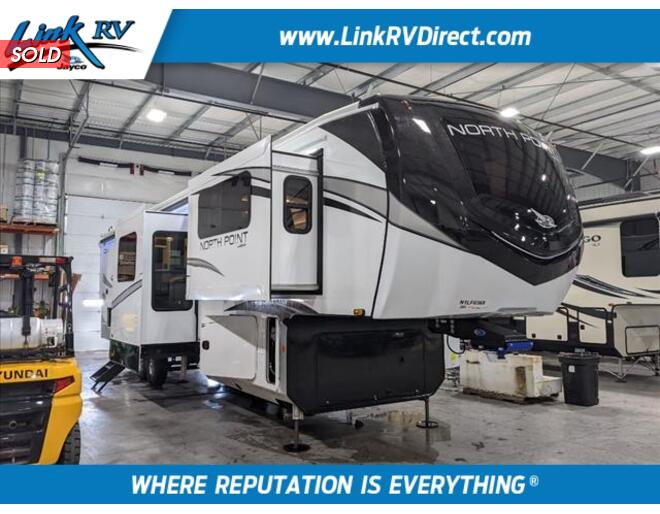 2022 Jayco North Point 382FLRB Fifth Wheel at Link RV Minong, Wisconsin STOCK# 22-71 Exterior Photo