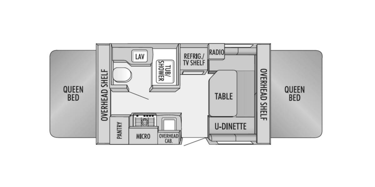 2010 Jayco Jay Feather EXP 17C Travel Trailer at Link RV Minong, Wisconsin STOCK# 22-03A Floor plan Layout Photo