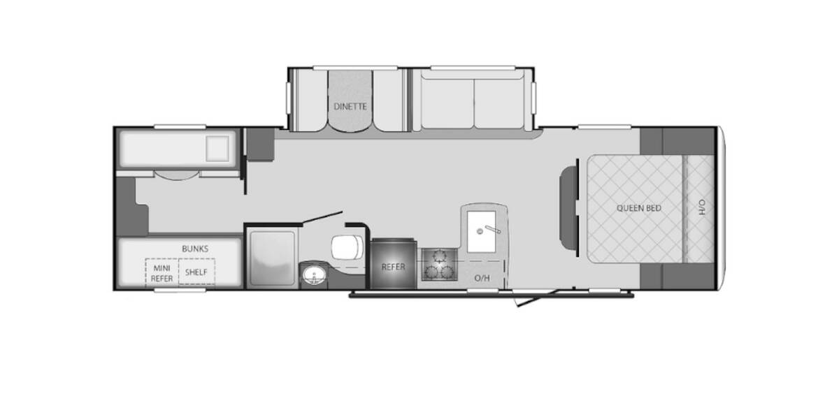 2018 Keystone Bullet Ultra Lite 287QBS Travel Trailer at Link RV Minong, Wisconsin STOCK# 22-178A Floor plan Layout Photo