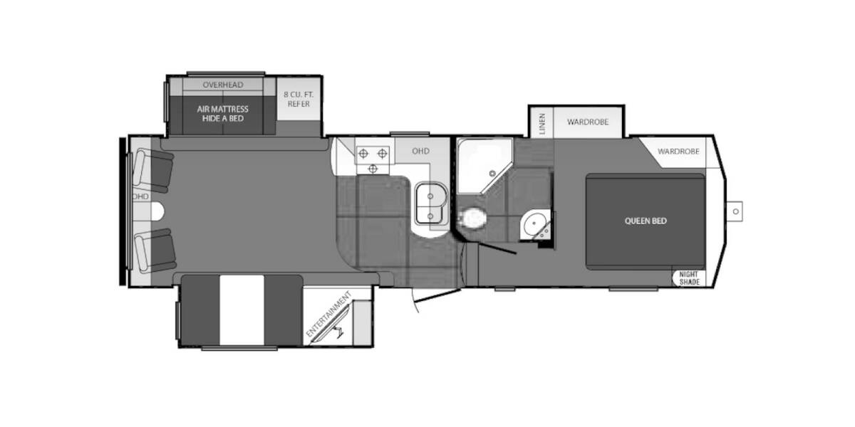 2011 Prime Time Crusader 290RLT Fifth Wheel at Link RV Minong, Wisconsin STOCK# RV22-20 Floor plan Layout Photo