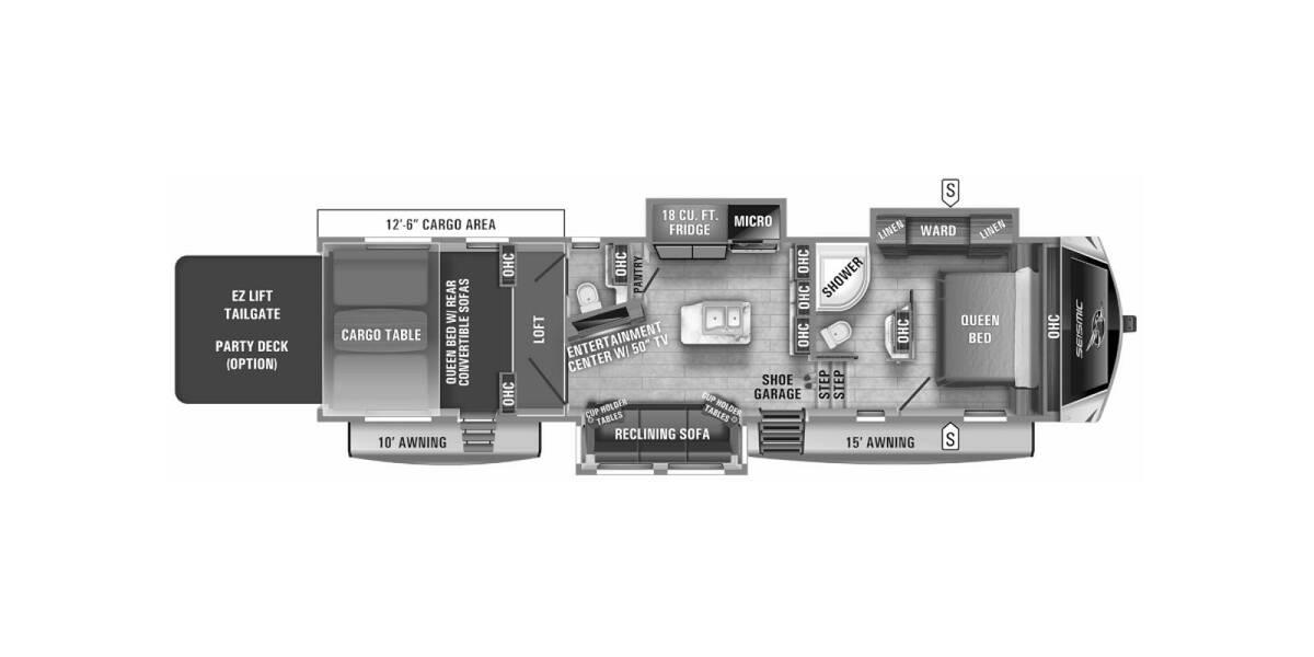 2021 Jayco Seismic 3512 Fifth Wheel at Link RV Minong, Wisconsin STOCK# 22-71A Floor plan Layout Photo