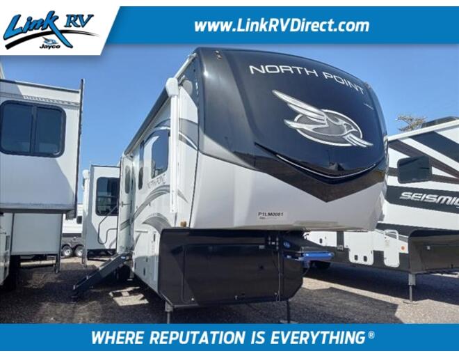 2023 Jayco North Point 390CKDS Fifth Wheel at Link RV Minong, Wisconsin STOCK# 23-44 Exterior Photo
