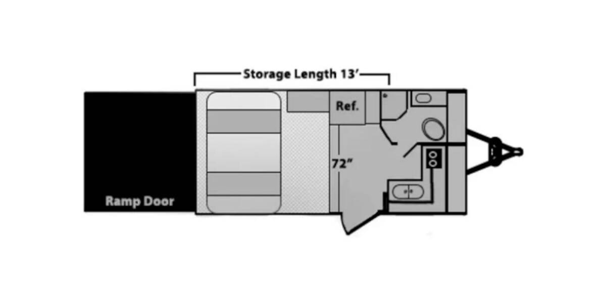 2022 Chinook RPM 18FKLE Travel Trailer at Link RV Minong, Wisconsin STOCK# 22-99B Floor plan Layout Photo