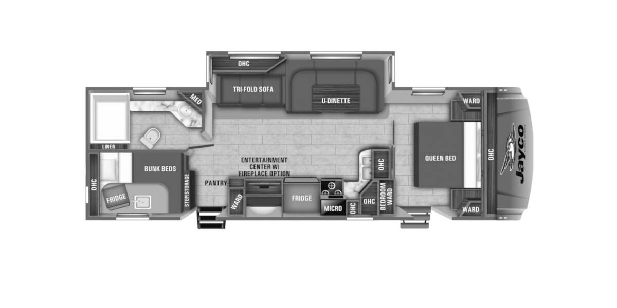 2020 Jayco Eagle HT 284BHOK Travel Trailer at Link RV Minong, Wisconsin STOCK# 22-131A Floor plan Layout Photo