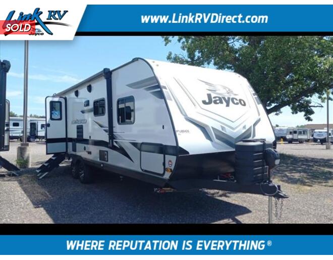 2023 Jayco Jay Feather 25RB Travel Trailer at Link RV Minong, Wisconsin STOCK# 23-72 Exterior Photo