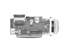 2024 Jayco Greyhawk Ford E-450 27U Class C at Link RV Minong, Wisconsin STOCK# 24-17 Floor plan Image