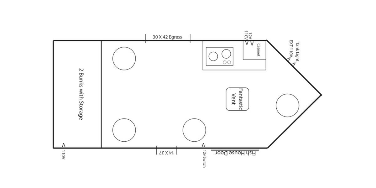 2024 Ice Castle Special 6.5X12 Travel Trailer at Link RV Minong, Wisconsin STOCK# IC24-10 Floor plan Layout Photo