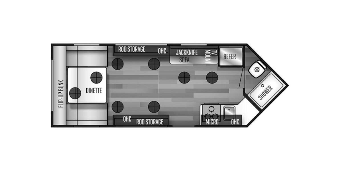2020 Cherokee Grey Wolf Fish House 17MP Travel Trailer at Link RV Minong, Wisconsin STOCK# IC24-12A Floor plan Layout Photo