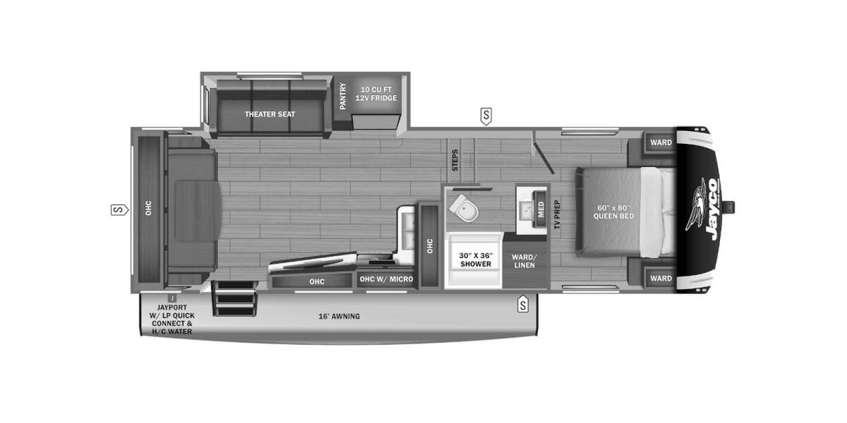 2024 Jayco Eagle HT 25RUC Fifth Wheel at Link RV Minong, Wisconsin STOCK# 24-39 Floor plan Layout Photo