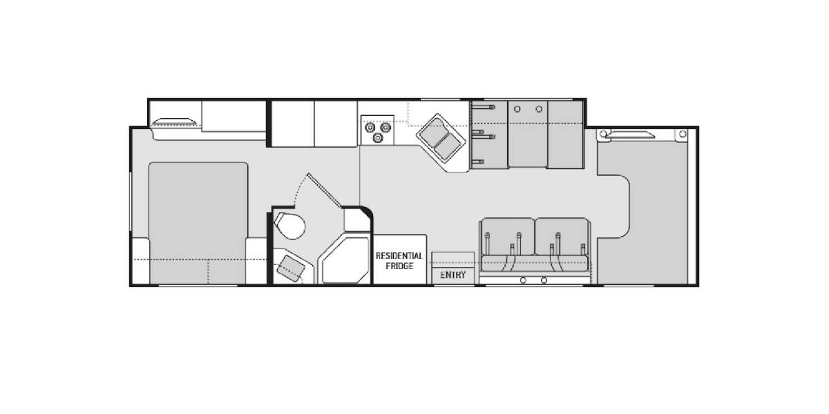 2016 Four Winds Ford E-450 31W Class C at Link RV Minong, Wisconsin STOCK# 22-63A Floor plan Layout Photo