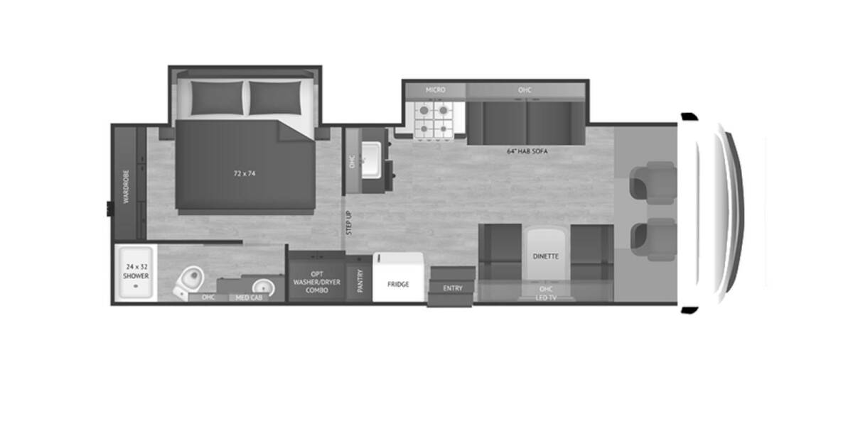 2024 Nexus Triumph Ford 29T Class C at Link RV Minong, Wisconsin STOCK# N24-02 Floor plan Layout Photo