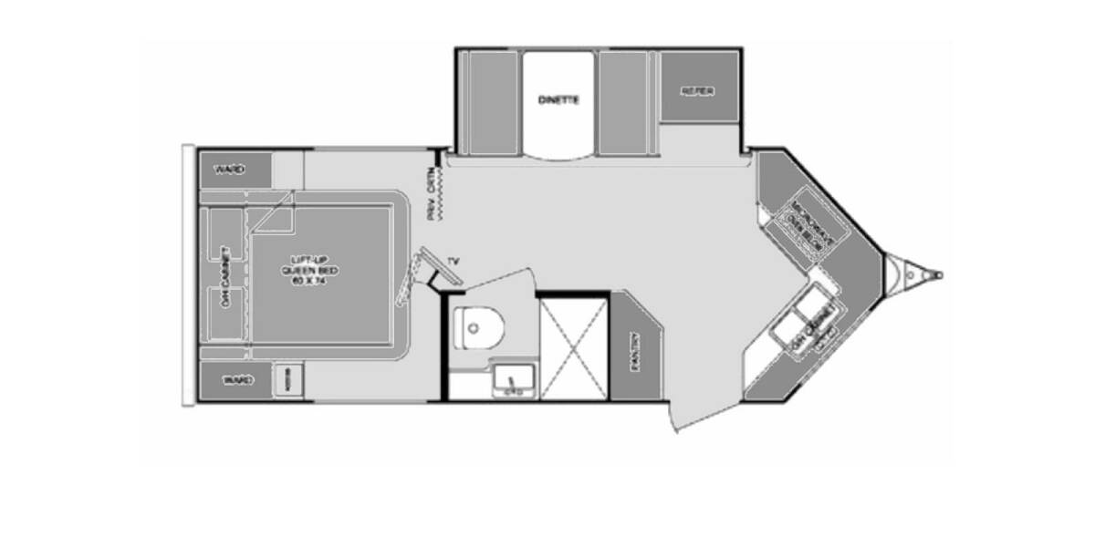 2014 Cruiser RV Viewfinder 19FK Travel Trailer at Link RV Minong, Wisconsin STOCK# 21-58A Floor plan Layout Photo